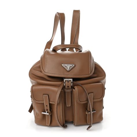 prada calf leather backpack caramel|PRADA City Calf Sport Backpack Caramel .